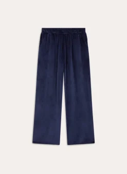 PANTALON DE PYJAMA EN VELOUR ULTRA SAPHIR