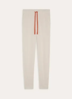 PANTALON D'INTÉRIEUR EN MAILLE NID D'ABEILLE ECRU