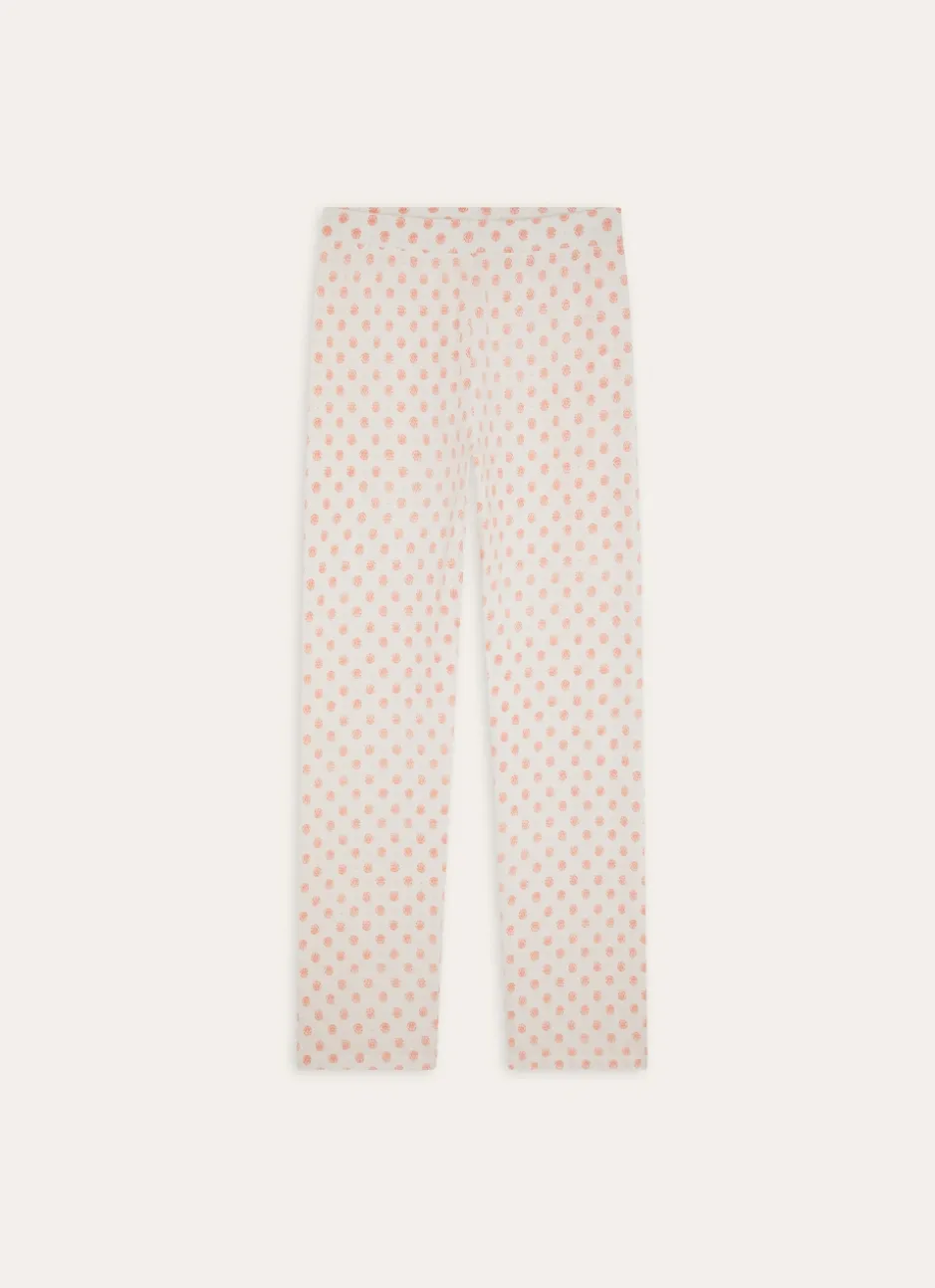 PANTALON EN COTON MODAL IMPRIMÉ ECRU