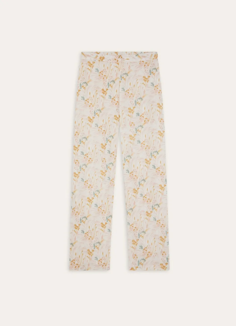 PANTALON EN GAZE DE COTON MULTICOLORE