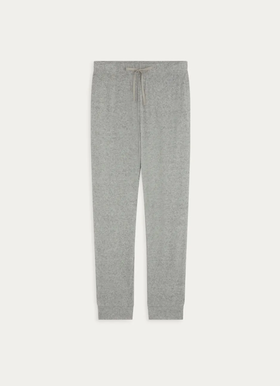 PANTALON EN MAILLE GRIS