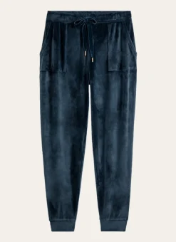 PANTALON EN VELOURS MARINE