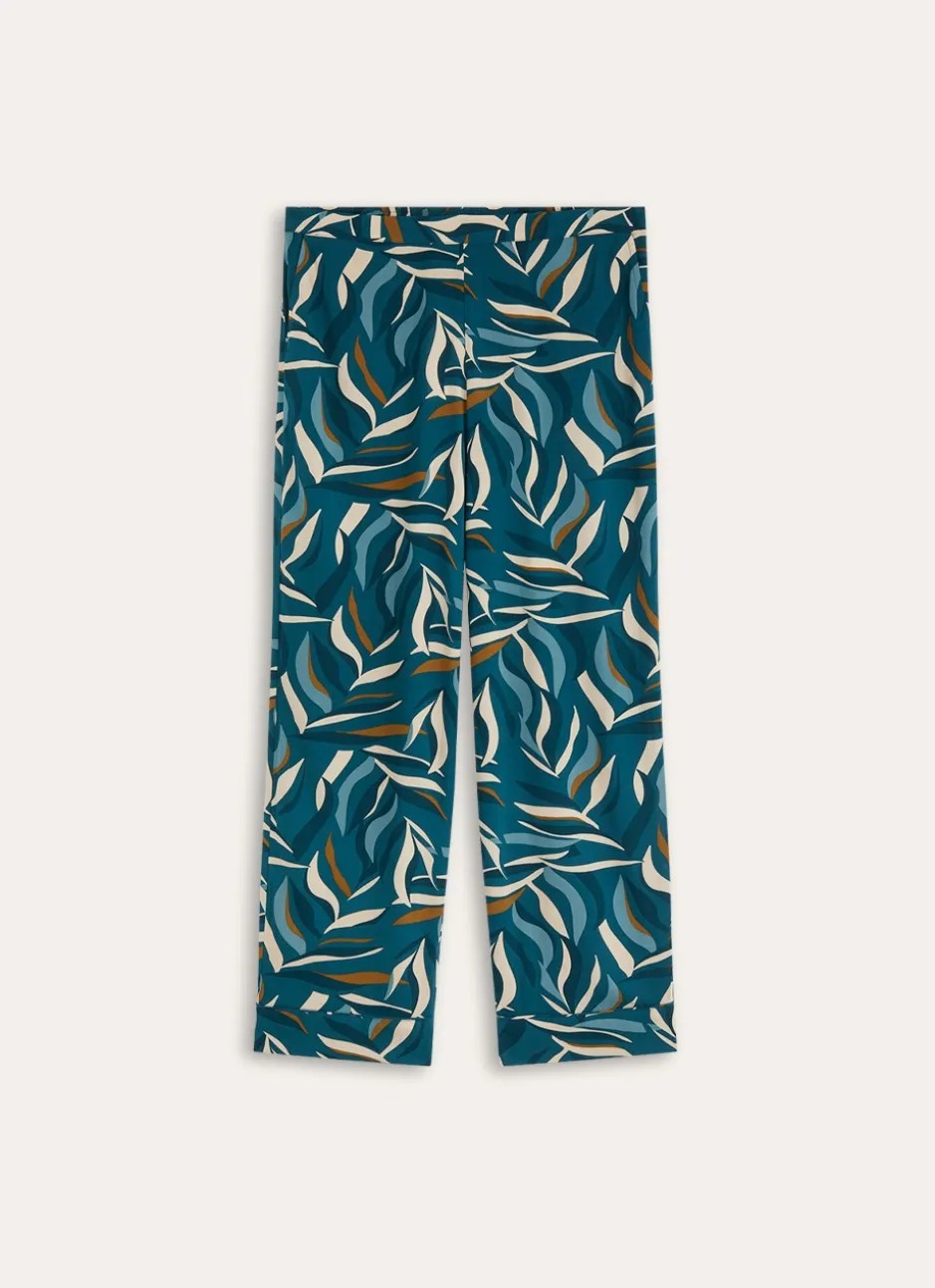 PANTALON EN VISCOSE CLEM vert