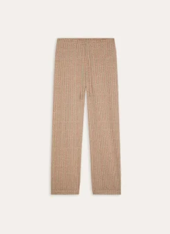PANTALON EN VOILE DE COTON IMPRIMÉ vert