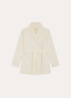 PEIGNOIR DOUBLE POLAIRE CAFFY ECRU