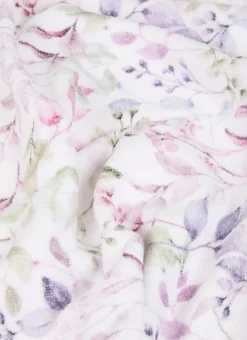 PEIGNOIR FORME KIMONO EN VELOURS IMPRIMÉ MULTICOLORE