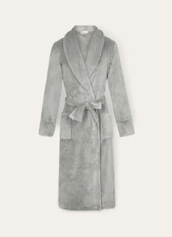 PEIGNOIR LONG UNI GRIS FONCE