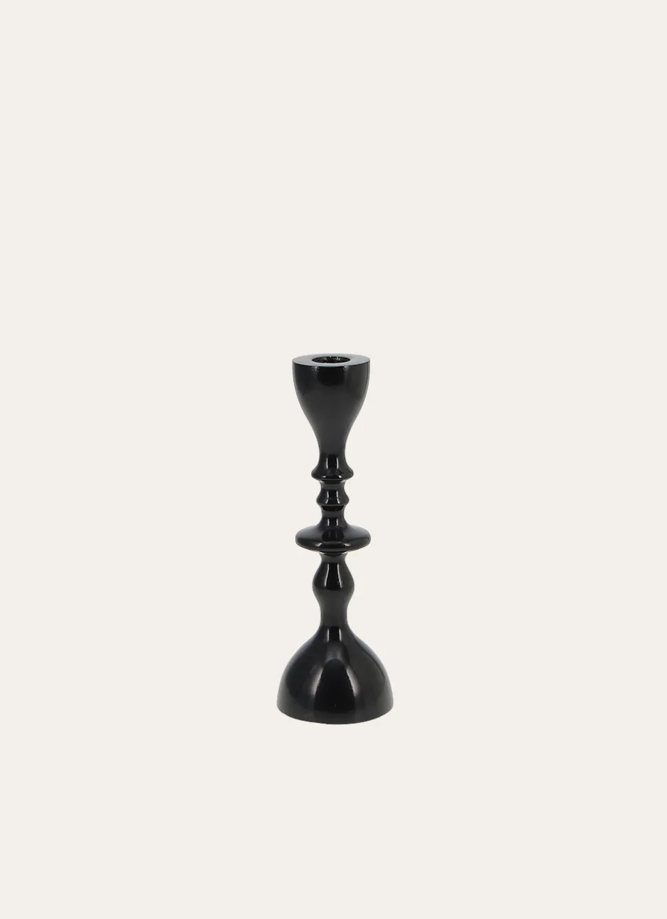 PETIT BOUGEOIR EN ALUMINIUM FINITION LAQUÉE Noir