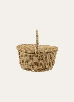 PETIT PANIER PIQUE-NIQUE EN OSIER NATUREL