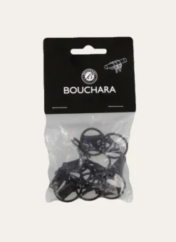 PETITS ANNEAUX À PINCES POUR RIDEAUX - DIAM2,2CM NOIR