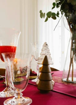 PETIT SAPIN DÉCORATIF EN BOIS BRUN