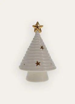 PETIT SAPIN DÉCORATIF ÉTOILE LUMINEUSE BLANC