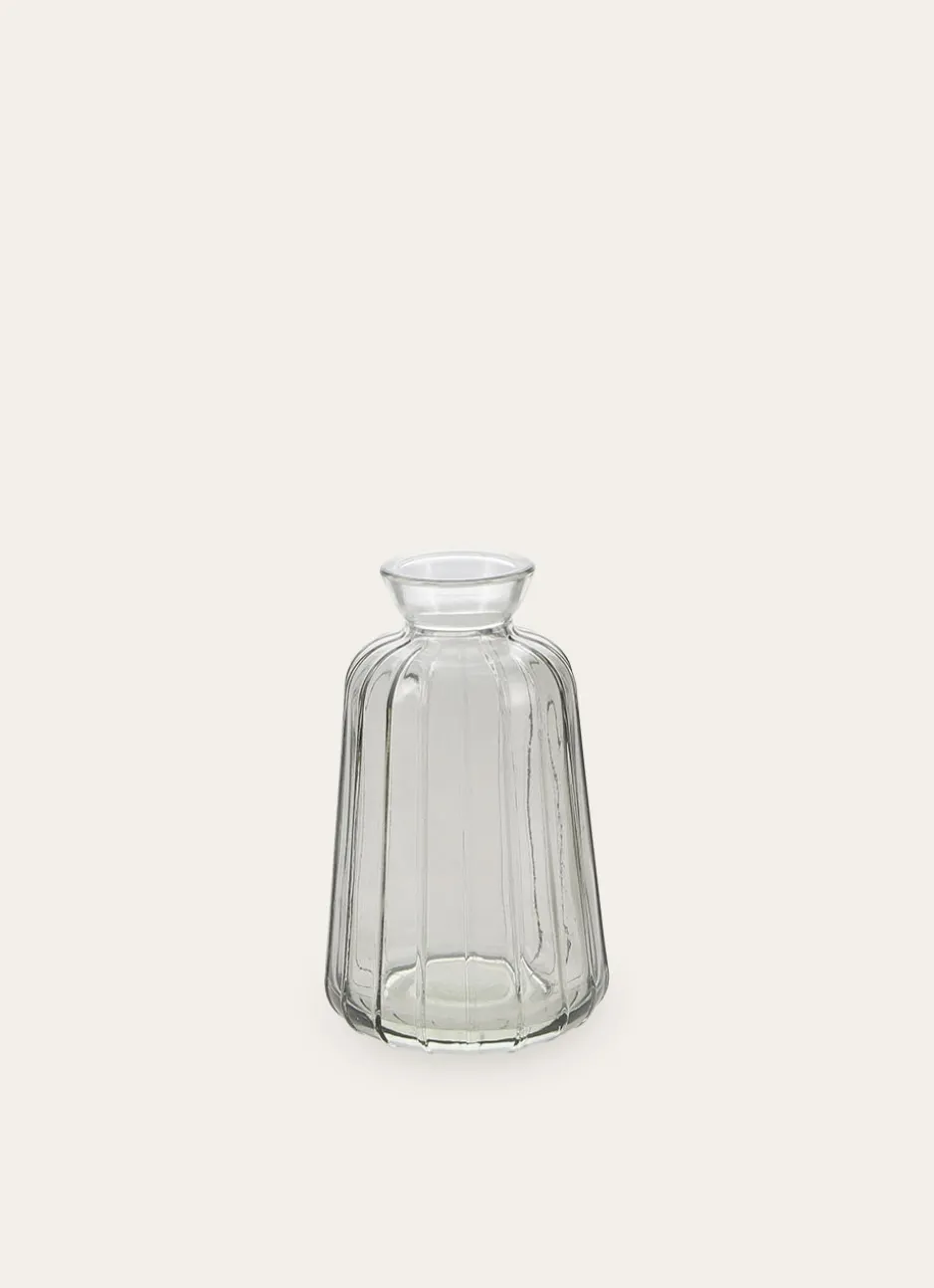 PETIT SOLIFLORE EN VERRE STRIÉ COLORÉ TRANSPARENT