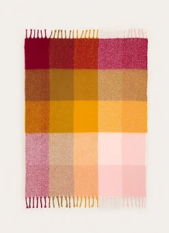 PLAID À CARREAUX EFFET DUVETEUX TORONTO MULTICOLORE