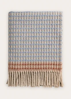 PLAID À CARREAUX EN TISSAGE GAUFRÉ MULTICOLORE