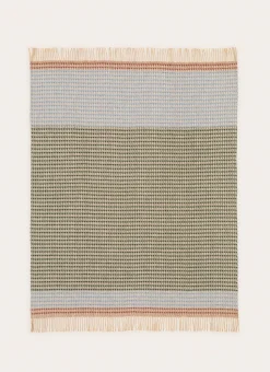 PLAID À CARREAUX EN TISSAGE GAUFRÉ MULTICOLORE