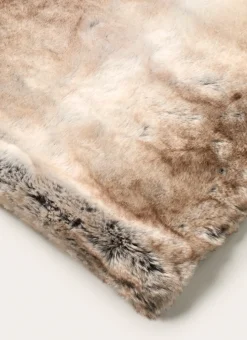 PLAID DOUX EN FAUSSE FOURRURE BRUN