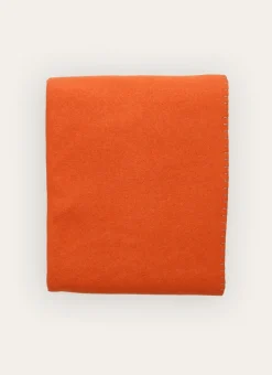 PLAID POLAIRE BICOLORE ORANGE