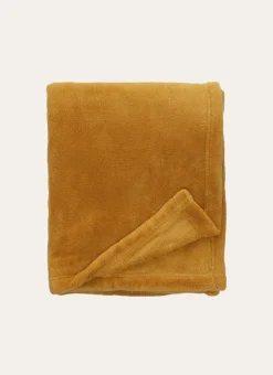 PLAID POLAIRE UNI DOUX GOLD