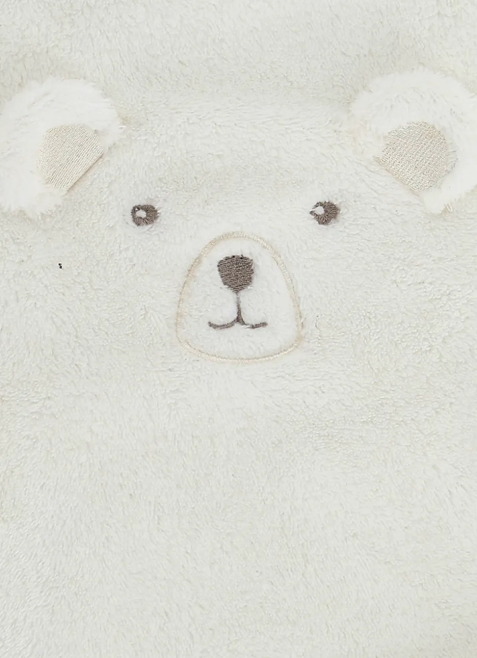 PLAID À ROULER TÊTE D'OURS BLANC