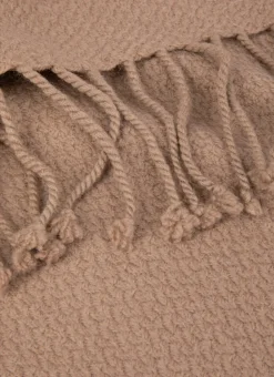 PLAID TISSÉ 100% LAINE BEIGE