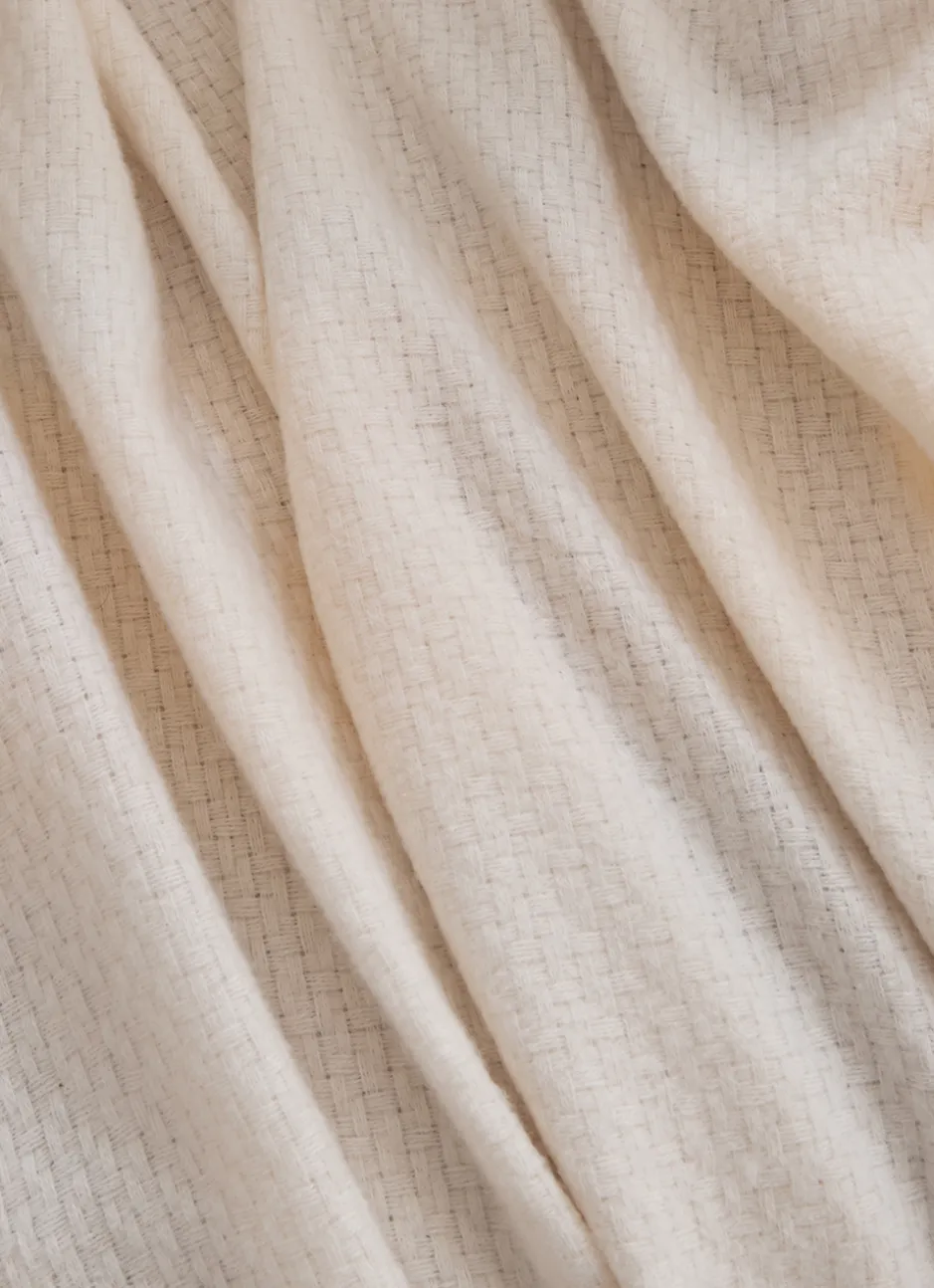 PLAID TISSÉ UNI RIVAGE CRÈME
