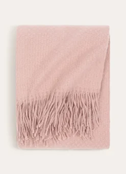 PLAID TISSÉ UNI RIVAGE ROSE