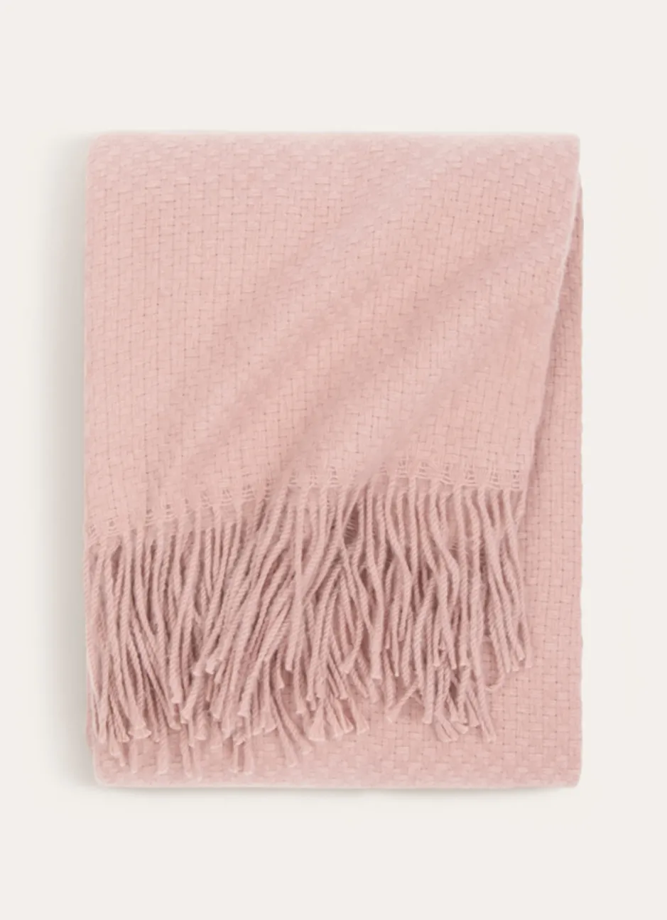 PLAID TISSÉ UNI RIVAGE ROSE