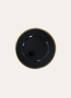 PLAT DE PRÉSENTATION AVEC UN LISERÉ NOIR/OR