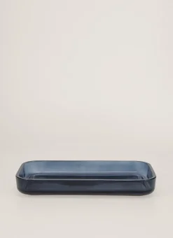 PLATEAU TRANSPARENT UNI ESTHER BLEU