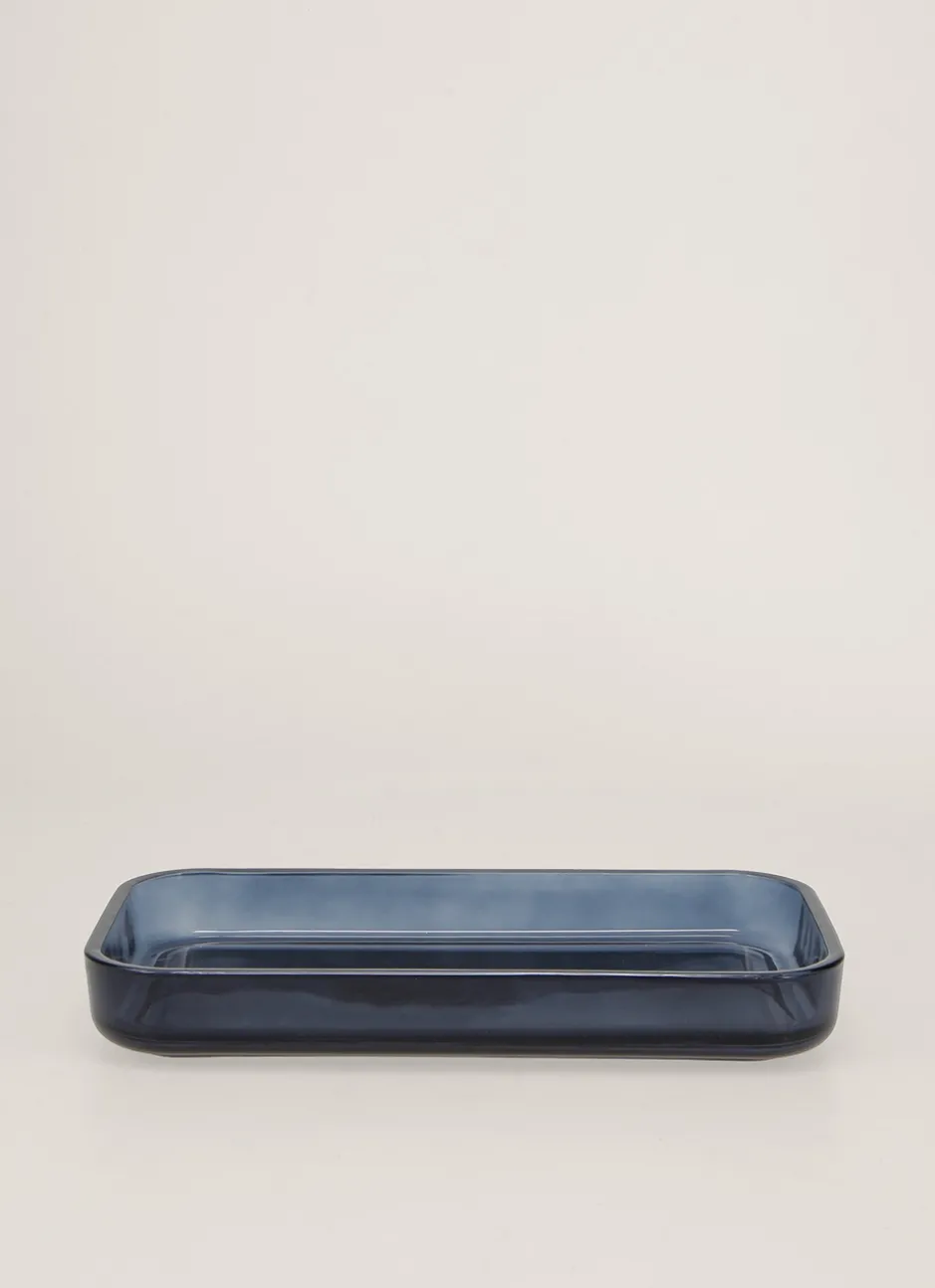 PLATEAU TRANSPARENT UNI ESTHER BLEU