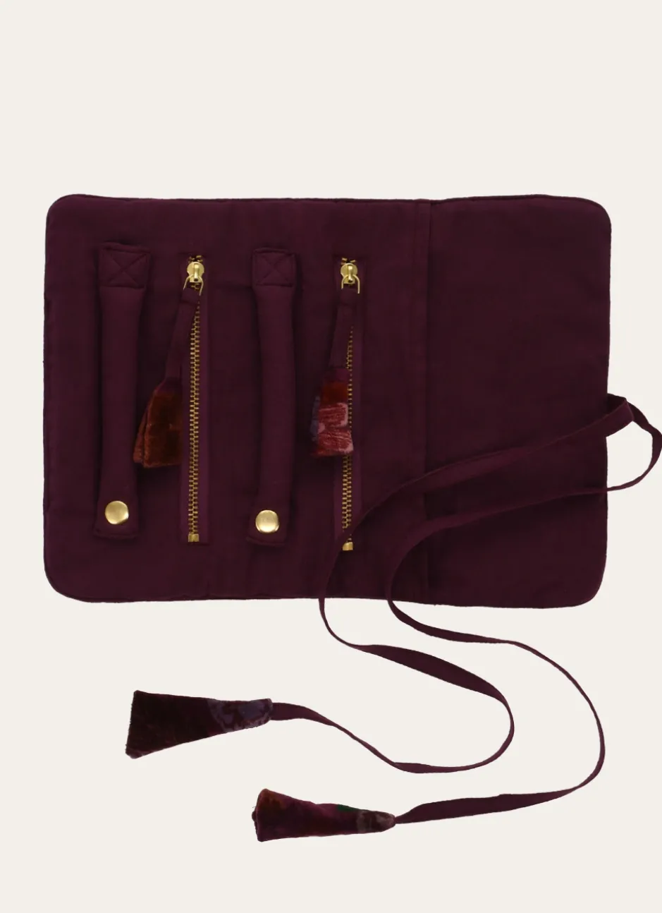 POCHETTE À BIJOUX EN VELOURS SOLAL VIOLET