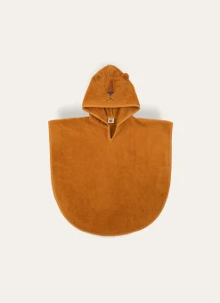 PONCHO COTON ÉPONGE TÊTE DE LION OREILLES 360GR OCRE