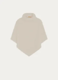 PONCHO EN POLAIRE EMBOSSÉ CANDY ÉCRU