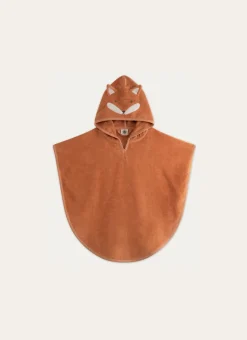 PONCHO ÉPONGE RENARD ROUX