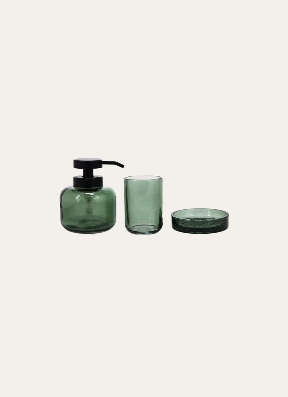 PORTE-SAVON EN VERRE vert