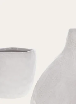 POT EN GRÈS BLANC