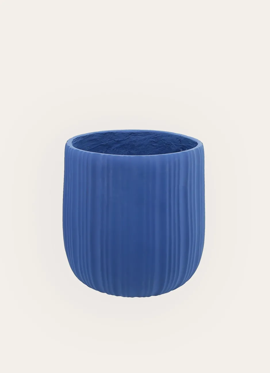 POT POUR PLANTE TEXTURÉ PETIT MODÈLE BLEU ROI