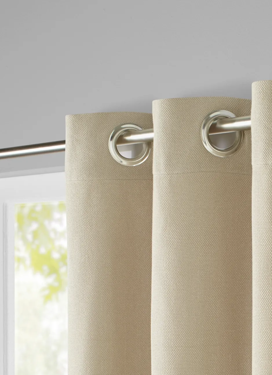 RIDEAU EN COTON NATTÉ UNI - H300CM TAUPE