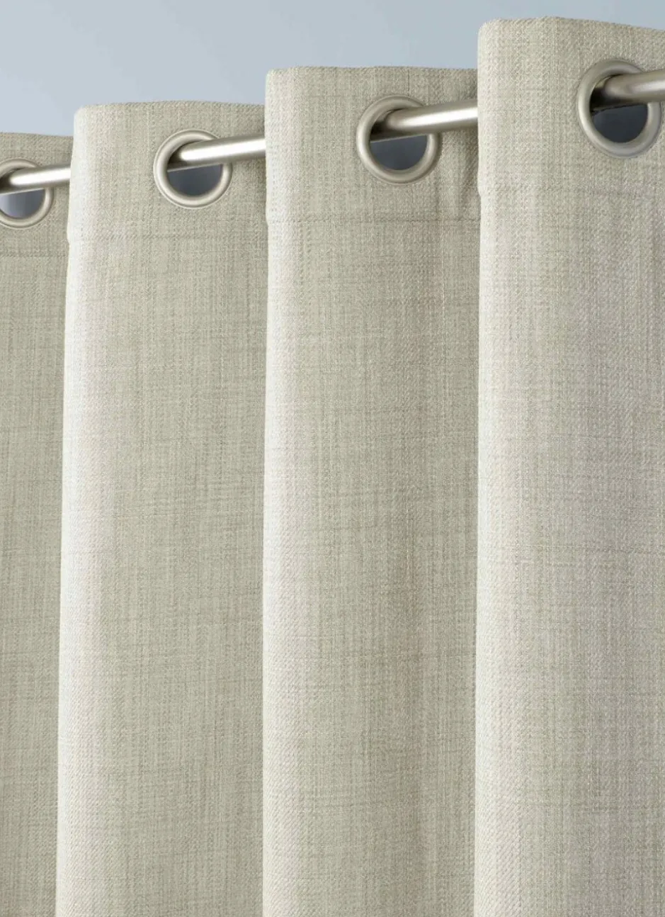 RIDEAU ISOLANT THERMIQUE UNI TEXTURÉ TAUPE