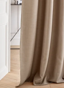 RIDEAU OBSCURCISSANT EFFET TRAMÉ UNI TAUPE
