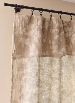 RIDEAU RÉVERSIBLE EN COTON JACQUARD VÉGÉTAL NATUREL