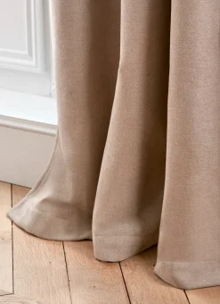 RIDEAU THERMIQUE UNI EFFET VELOURS MAT GROELAND TAUPE