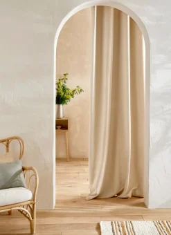 RIDEAU UNI TEXTURÉ BEIGE