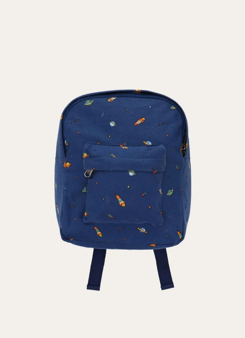 SAC À DOS ENFANT IMPRIMÉ GALACTIQUE BLEU MARINE