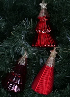 SAPIN EN VERRE À SUSPENDRE (MODÈLE ALÉATOIRE) RUBIS