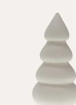 SAPIN LUMINEUX EN PORCELAINE BLANC