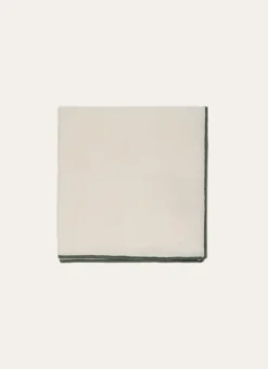 SERVIETTE DE TABLE EN COTON ET LIN BOURDON COLORÉ ECRU