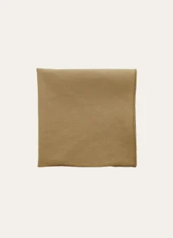 SERVIETTE DE TABLE EN COTON ET LIN BOURDON COLORÉ TABAC