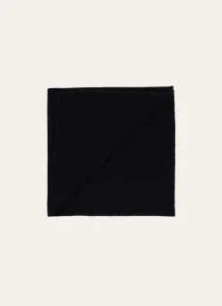 SERVIETTE DE TABLE EN COTON ET LIN BOURDON COLORÉ NOIR